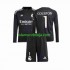 Camisola Real Madrid Thibaut Courtois 1 Guarda-redes Criança Equipamento Segundo 2023-2024 Manga Comprida